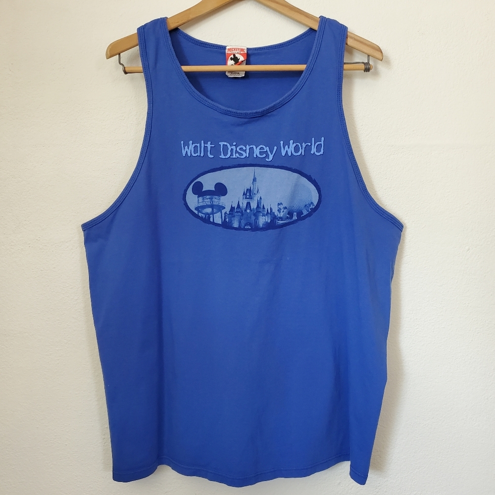 XL Vintage Blue 90's Disney World Tank